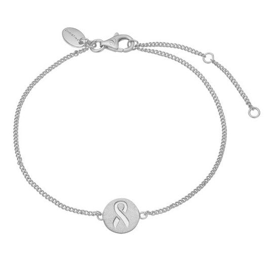 Christina armbånd i sølv med pladevedhæng 15+5 cm