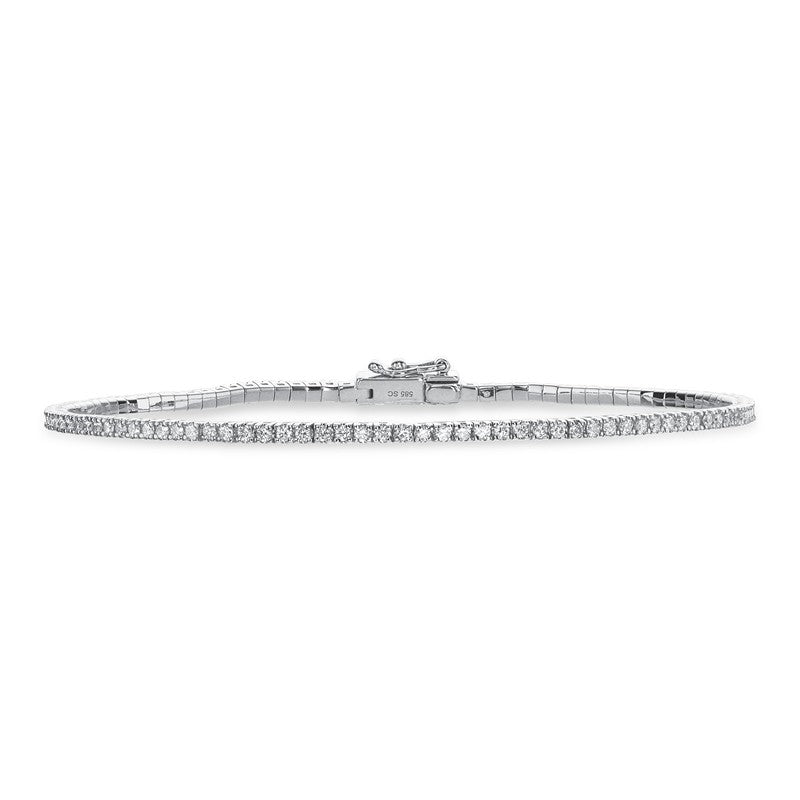 Dazzling tennisarmbånd fra Scrouples i 14 karat hvidguld med 0,95 ct H-W/SI diamanter.