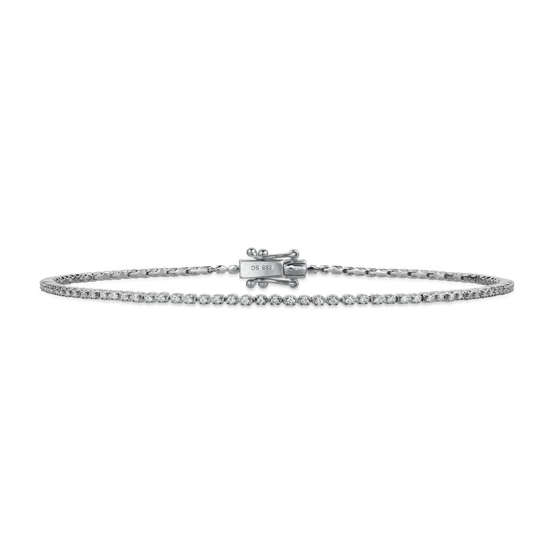 Dazzling tennisarmbånd i 14 karat hvidguld med 0,32 ct H-W/SI diamanter fra Scrouples.
