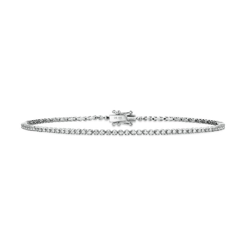 Dazzling tennisarmbånd i 14 karat hvidguld med 0,55 ct H-W/SI diamanter fra Scrouples.