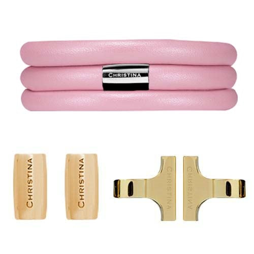 Christina Collect startersæt i forgyldt, 18 mm – blå