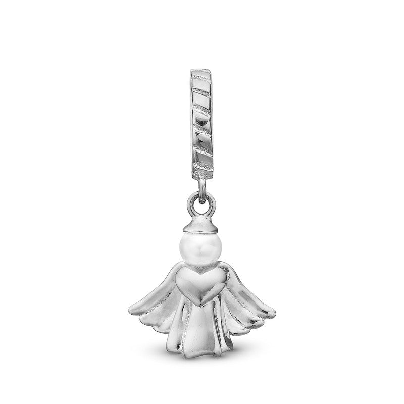 Heavenly Angel sølvcharm med hvid perle fra Christina Jewelry & Watches