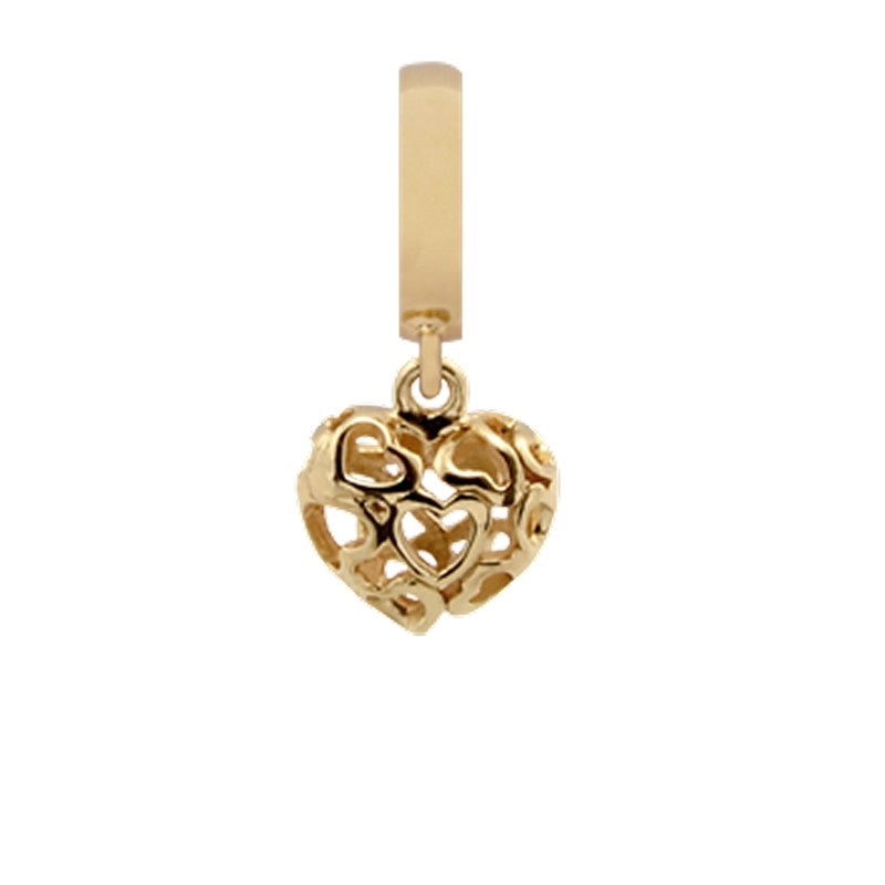 Heart Beat Love charm i 18 karat forgyldt sølv fra Christina Jewelry & Watches
