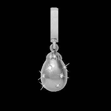 Stars drop charm i rhodineret sølv med safirer fra Christina Jewelry & Watches