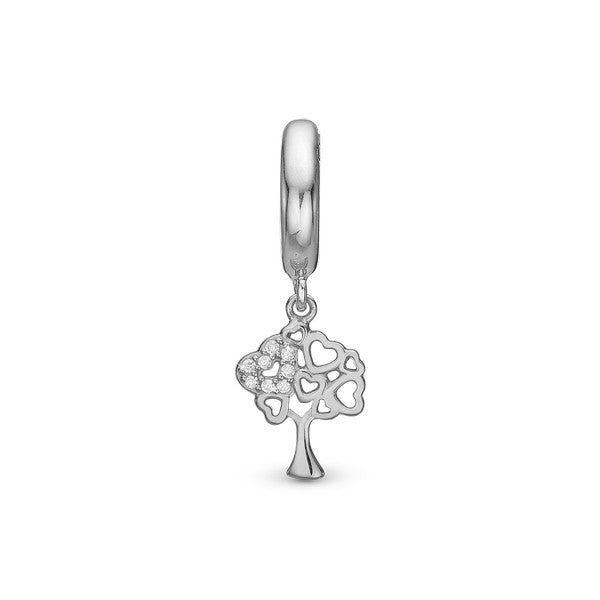 Tree of Hearts charm i sølv med hvide zirkonia fra Christina Jewelry & Watches
