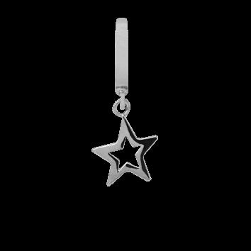 Stjerne charm i rhodineret sølv fra Christina Jewelry & Watches