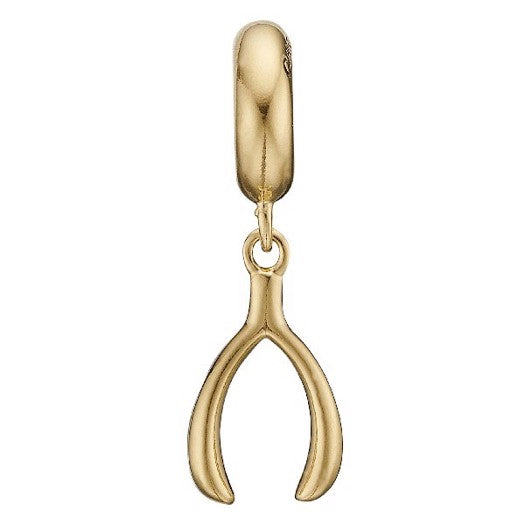 Wishbone charm i forgyldt sølv fra Christina Jewelry & Watches
