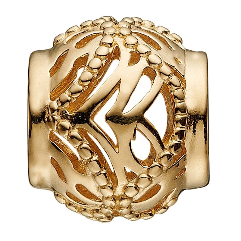 Coral Life charm i forgyldt sølv fra Christina Jewelry & Watches – filigran charm med maritime detaljer.