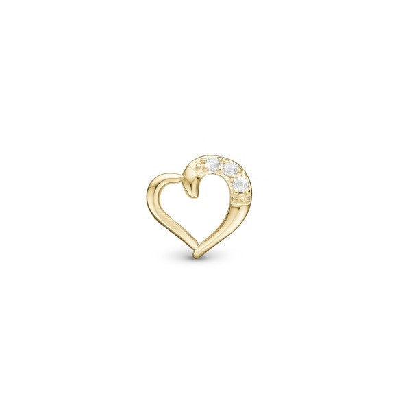 Love story charm i forgyldt sølv med zirkonia fra Christina Jewelry & Watches