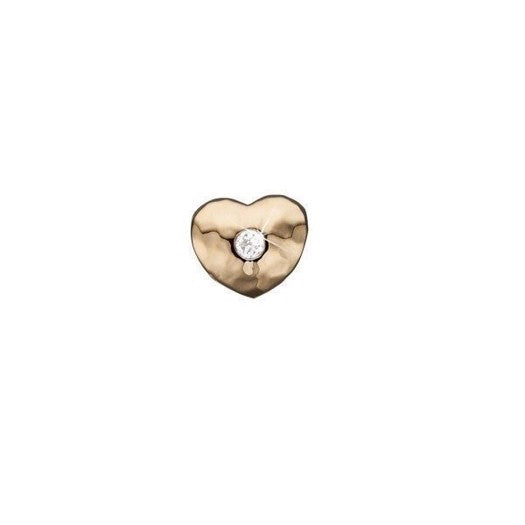 Sweet Heart charm i forgyldt sølv med topas fra Christina Jewelry & Watches