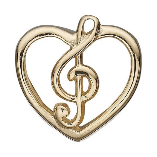 MUSIC LOVE charm i forgyldt sølv fra Christina Jewelry & Watches