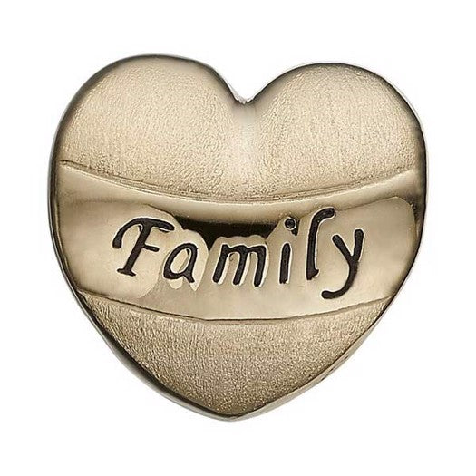 MY FAMILY hjertecharm i forgyldt sølv fra Christina Jewelry & Watches