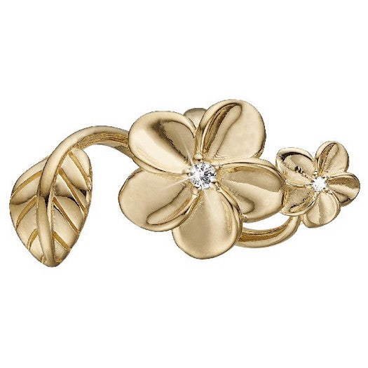 FLOWER BOUQUET charm i forgyldt sølv med zirkonia fra Christina Jewelry & Watches