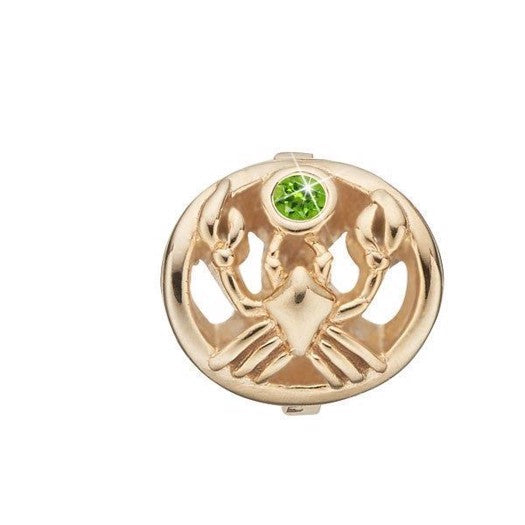 Krebsen stjernetegn charm i forgyldt fra Christina Jewelry & Watches med zirkonia