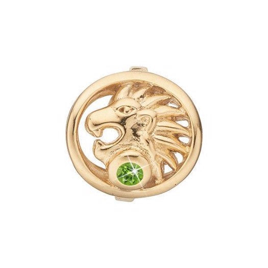 Løven stjernetegns charm i forgyldt sølv fra Christina Jewelry & Watches med zirkonia