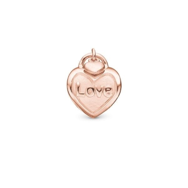 LOVE LOCK charm i rosa forgyldt sølv fra Christina Jewelry & Watches