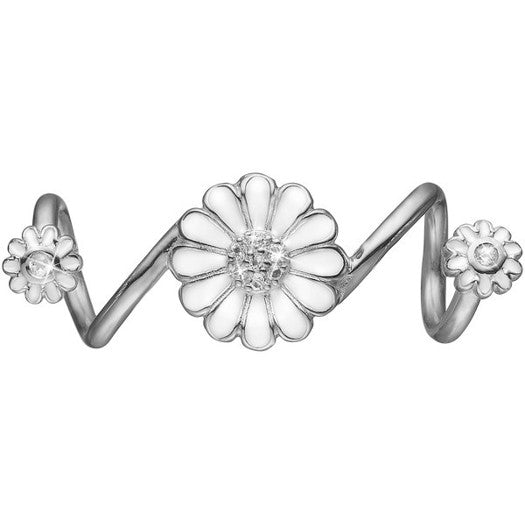 MARGUERITTE SOUL charm fra Christina Jewelry & Watches i sterlingsølv med 9 zirkonia og margueritdesign.