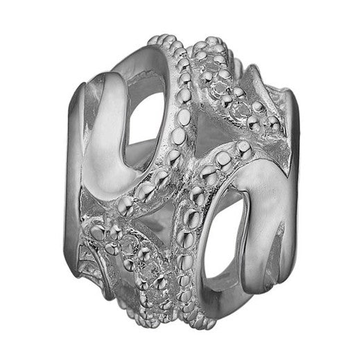 MAGIC NATURE sølv charm med klare zirkoner fra Christina Jewelry & Watches i rhodineret 925 sterlingsølv.