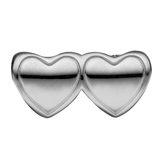 ENGRAVE YOUR LOVE charm i sterlingsølv med to sammenflettede hjerter fra Christina Jewelry & Watches.