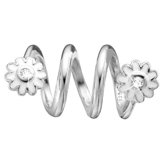 Dancing Marguerites sølvcharm med zirkonia fra Christina Jewelry & Watches