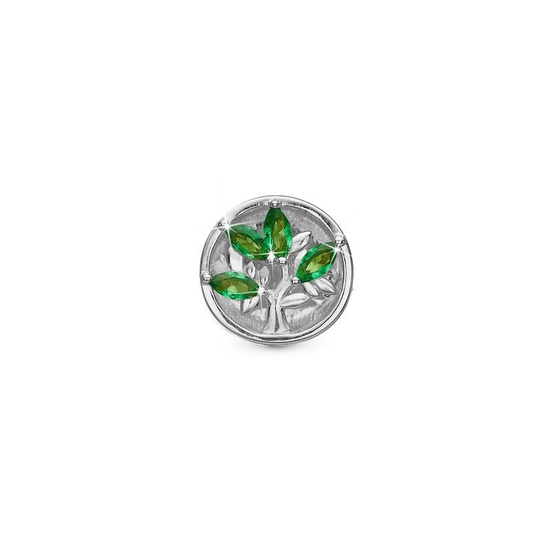 Tree of Green Life sølvcharm med grøn zirkonia fra Christina Jewelry & Watches