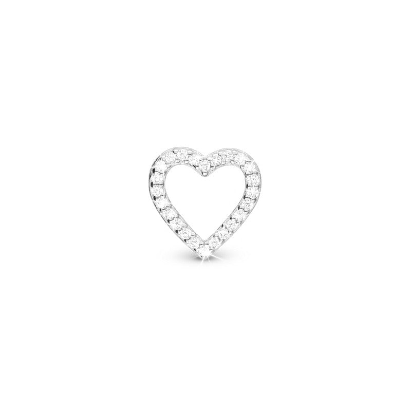 Shimmery Heart sølvcharm med hvide zirkonia fra Christina Jewelry & Watches