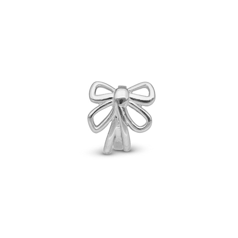 Christina Jewelry & Watches Bow Charm i sterlingsølv med elegant sløjfe til læderarmbånd.