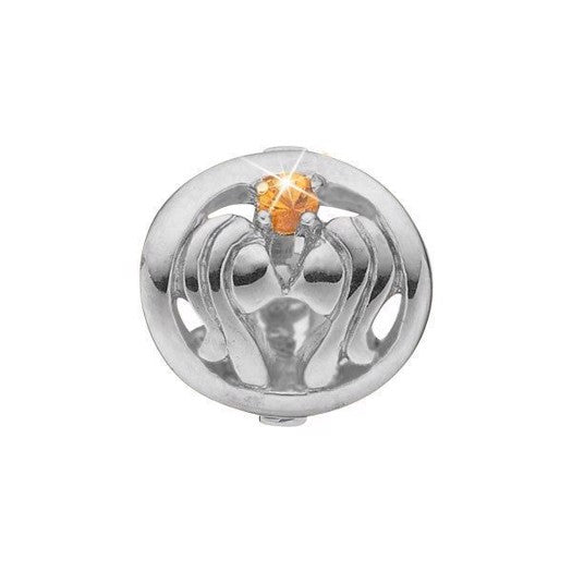 Tvillingen stjernetegn charm i sølv med citrin fra Christina Jewelry & Watches