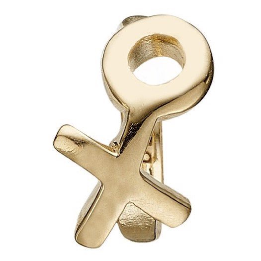 HUGS & KISSES charm i forgyldt sølv fra Christina Jewelry & Watches