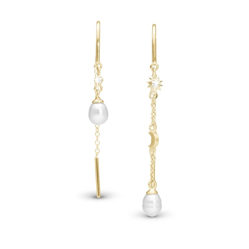 Day & Night kædeøreringe i 18 karat forgyldt sølv fra Christina Jewelry & Watches