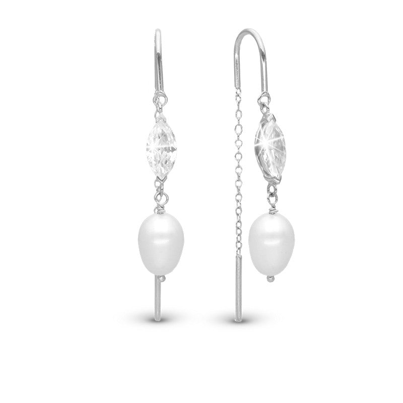 Christina Collect Light me up øreringe fra Christina Jewelry & Watches i sterlingsølv med zirkonia og ferskvandsperler.