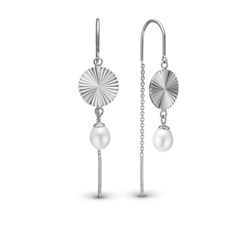 Sparkle Life øreringe i sølv med hvid perle fra Christina Jewelry & Watches