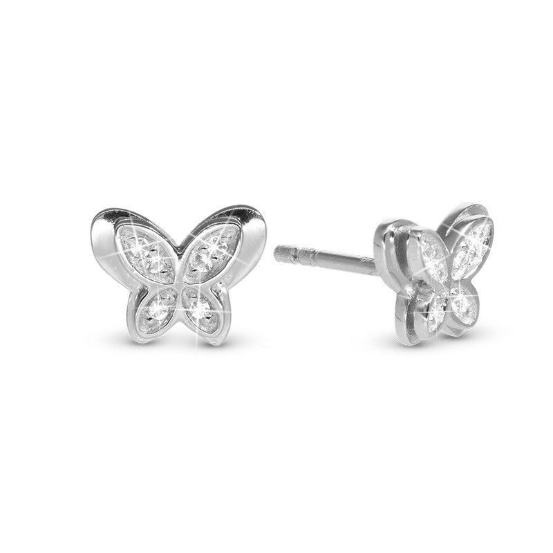 Vibrant Butterfly sølvøreringe fra Christina Jewelry & Watches med zirkonia