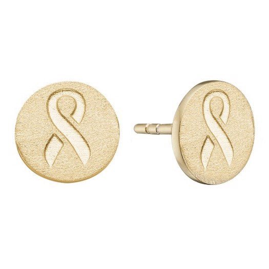 Christina Collects forgyldte sølvøreringe med sløjfer, 9 mm fra Christina Jewelry & Watches – runde ørestikker med symbolsk design.