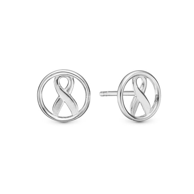 Støt Brysterne øreringe i sterlingsølv med sløjfe fra Christina Jewelry & Watches.