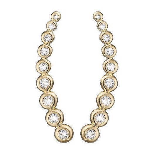 Topaz Snow Ball forgyldte øreringe med topaser fra Christina Jewelry & Watches