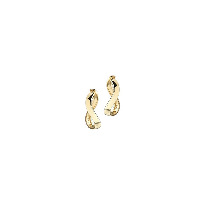 Forever Hoop Big øreringe i forgyldt sølv fra Aqua Dulce med elegant snoet design.