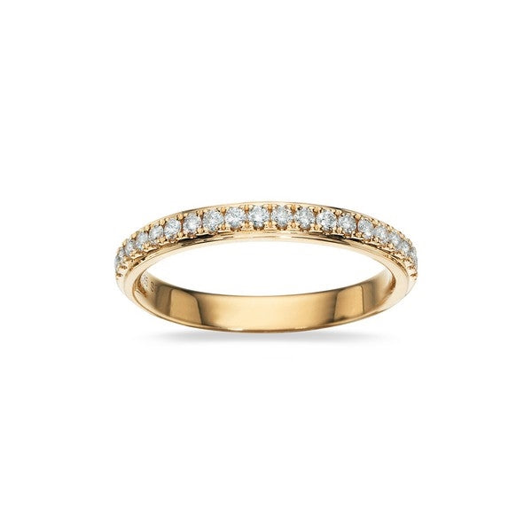 Dazzling ring i 14 karat guld med 0,27 ct diamanter i række fra Scrouples.