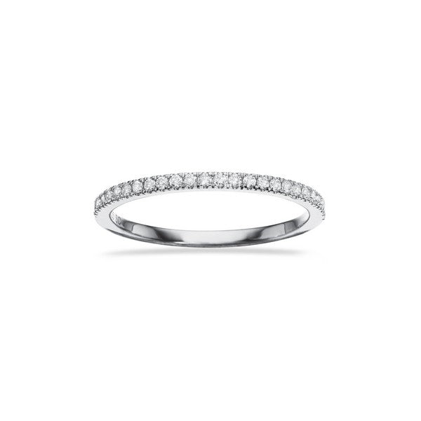 Dazzling ring i 14 karat hvidguld med 0,16 ct diamanter fra Scrouples