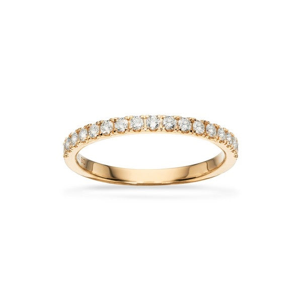 Dazzling ring i 14 karat guld med 0,32 ct diamanter i alliance-design fra Scrouples.