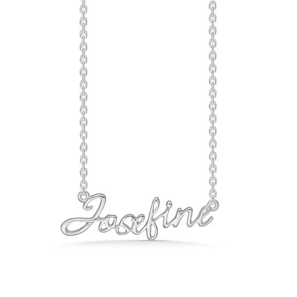 Mads Z navnehalskæde i sølv 40-45 cm