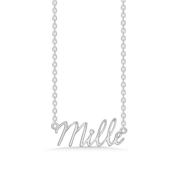 Mads Z navnehalskæde i sølv 40-45 cm