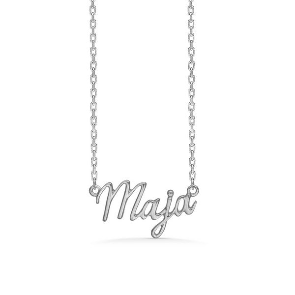 Mads Z navnehalskæde i sølv 40-45 cm