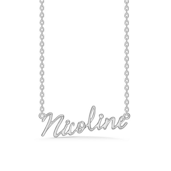 Mads Z navnehalskæde i sølv 40-45 cm