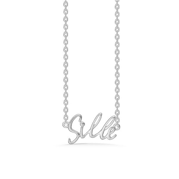 Mads Z navnehalskæde i sølv 40-45 cm