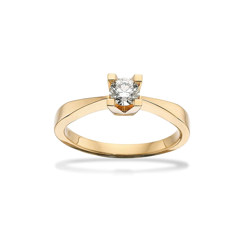 Kleopatra ring i 14 kt guld med diamant 0,05–0,50 ct
