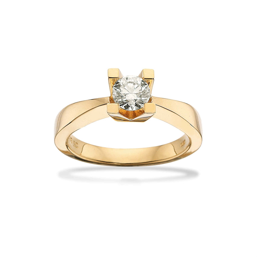 Kleopatra ring i 14 kt guld med diamant 0,05–0,50 ct