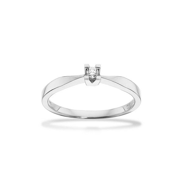 Kleopatra diamantring i 14 kt hvidguld med 0,05–0,50 ct diamant