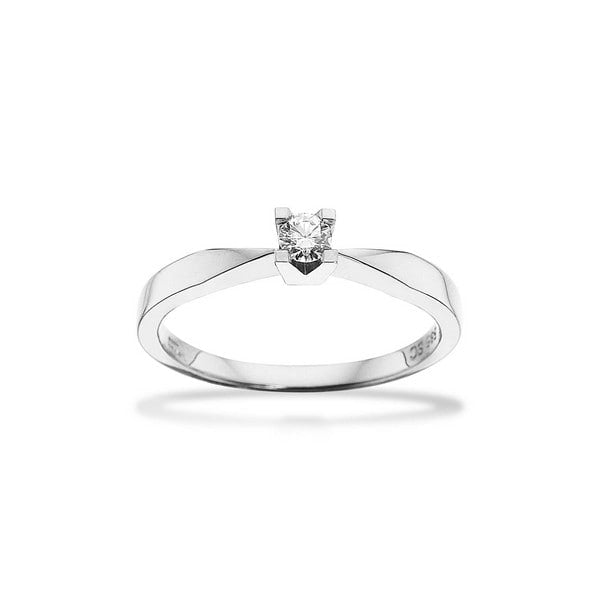 Kleopatra diamantring i 14 kt hvidguld med 0,05–0,50 ct diamant