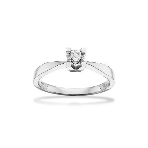 Kleopatra diamantring i 14 kt hvidguld med 0,05–0,50 ct diamant